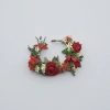 Freshly picked red rose garlands, hand-woven, for interior decoration and party setting details Picture